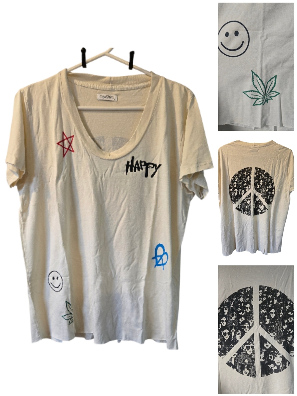 Lauren Moshi Elara Peace Hippie tee